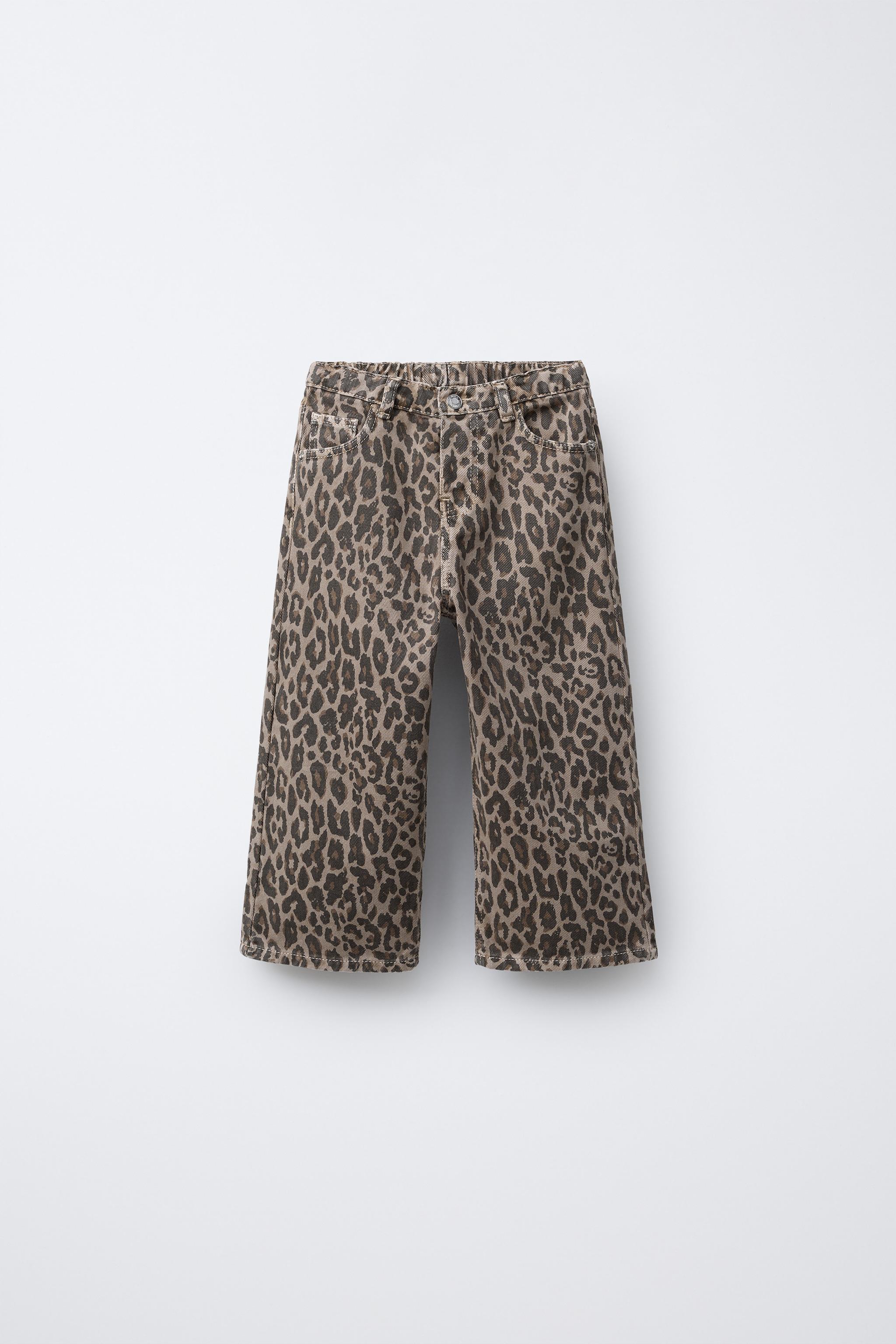 ANIMAL PRINT TWILL PANTS